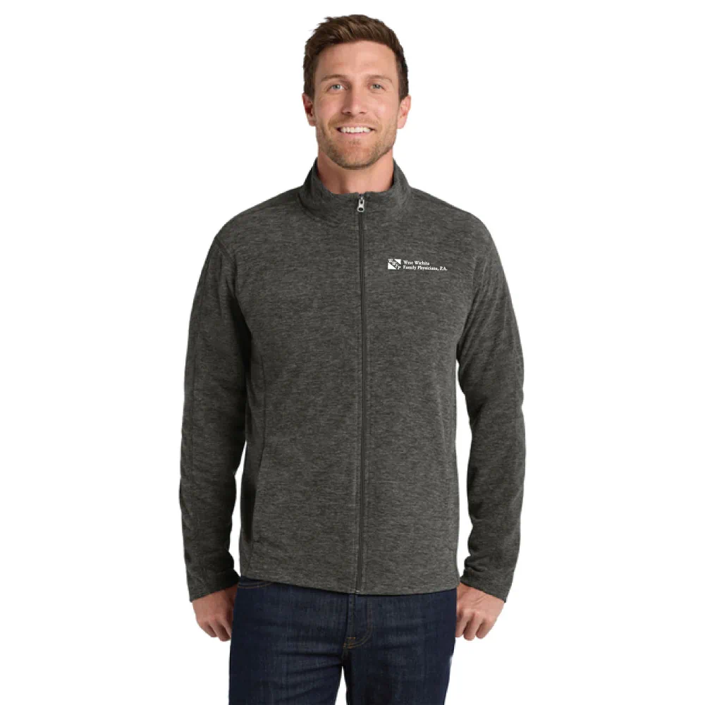 Port Authority® Heather Microfleece Full-Zip Jacket - Image 3
