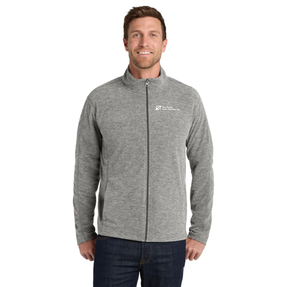 Port Authority® Heather Microfleece Full-Zip Jacket - Image 2
