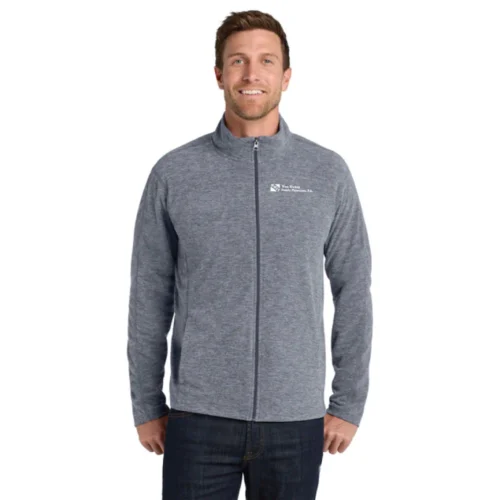 Port Authority® Heather Microfleece Full-Zip Jacket