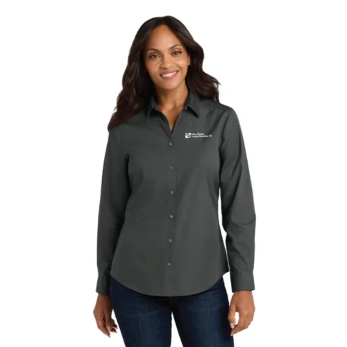 Port Authority® Women's Long Sleeve Carefree Poplin Shirt